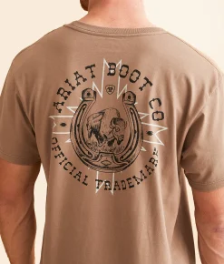 Ariat Stipple Bison T-Shirt Brown Savana