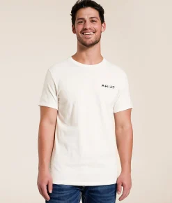 Ariat Stipple Steer T-Shirt Antique White Clearance