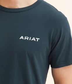 Ariat Stipple Steer T-Shirt Blue Dusk Hot