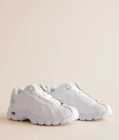 K-Swiss ST329 Leather Sneaker White Black Silver Hot