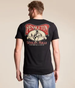 Tops|Graphic T-Shirts | Pendleton Stockman Stamp Vintage T-Shirt Black Tan