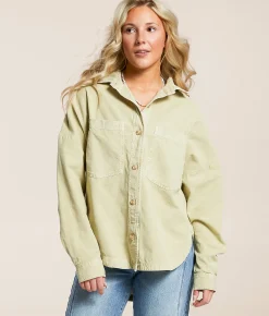 Billabong Stoked On You Twill Shirt Wasabi Clearance