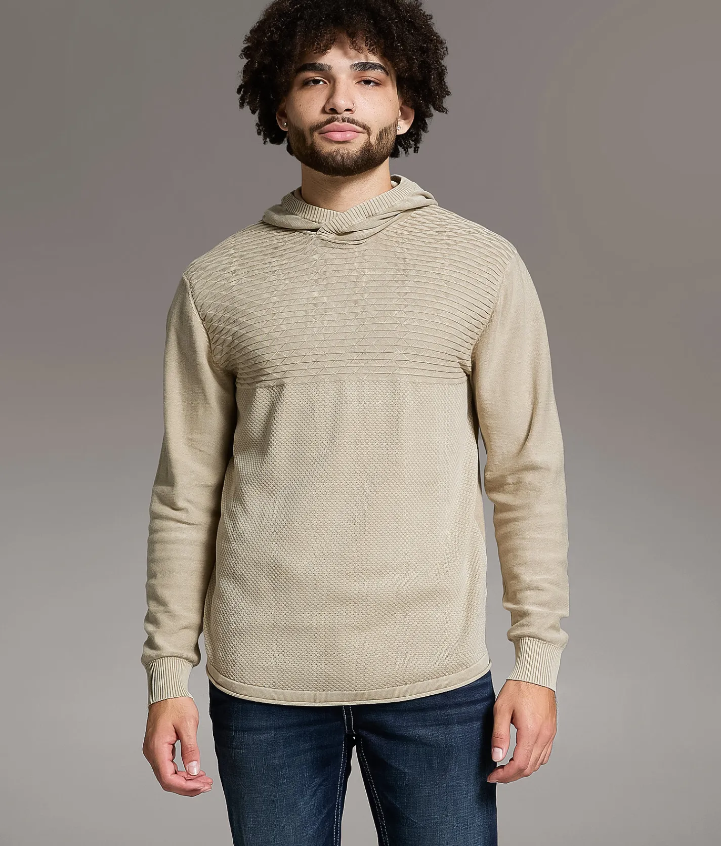 Tops | BKE Stonewash Crossover Hooded Sweater Pure Cashmere