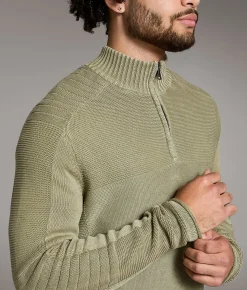 Tops | BKE Stonewash Quarter Zip Sweater Vetiver