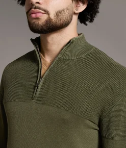 BKE Stonewash Quarter Zip Sweater Kambab New