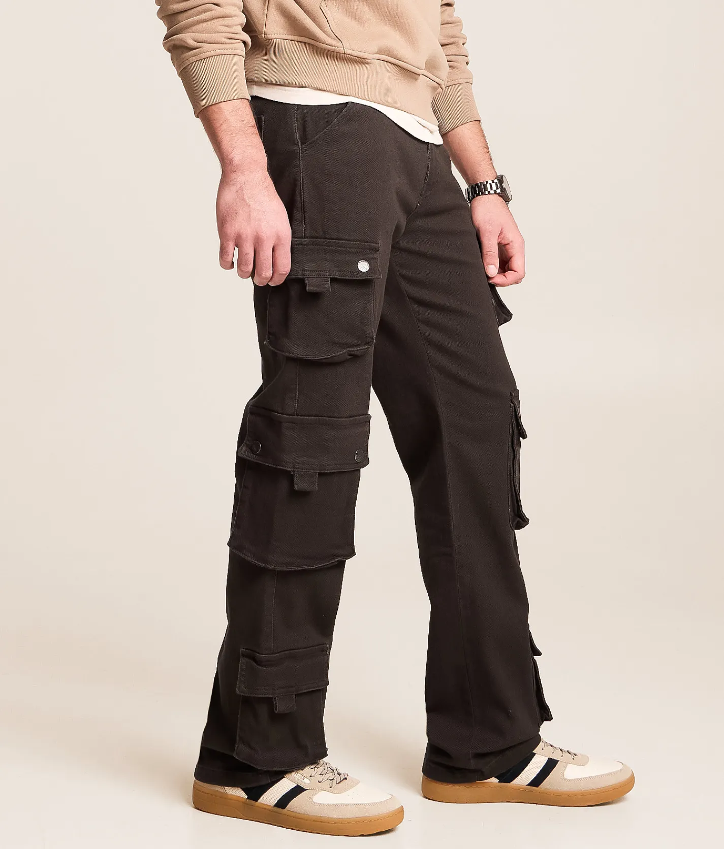 Caliber Straight Cargo Stretch Jean Dark Grey New