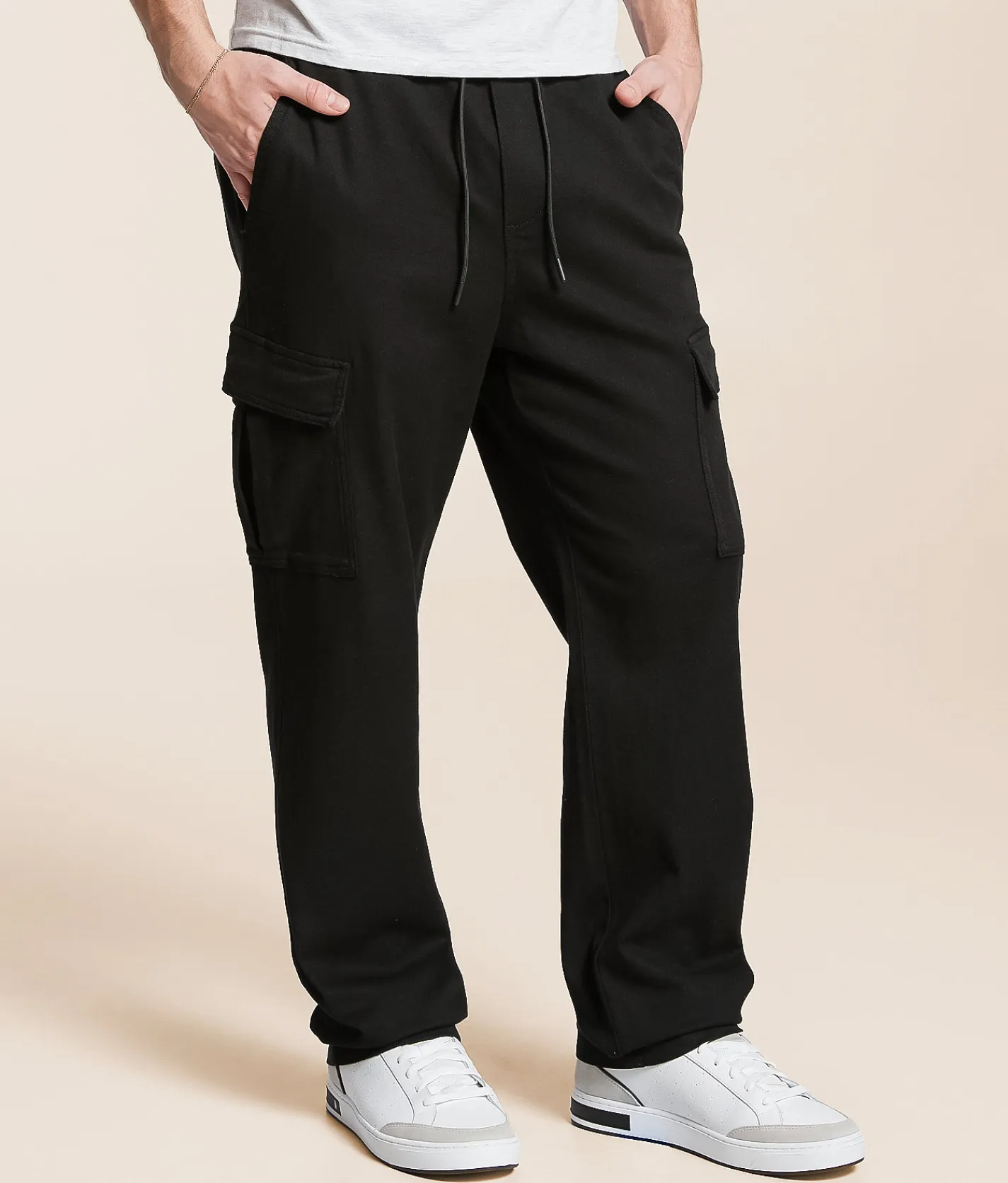 Bottoms | Departwest Straight Cargo Stretch Pant Black