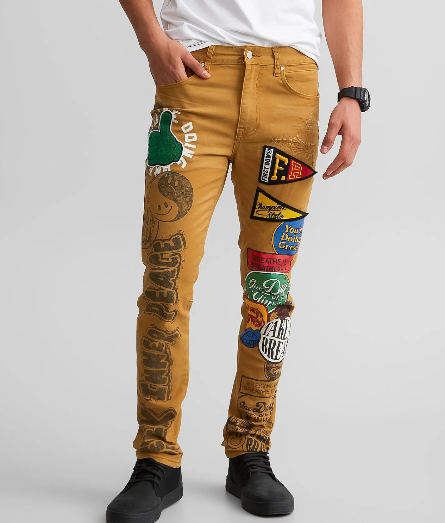 First Row® Straight Stretch Jean Wheat Clearance