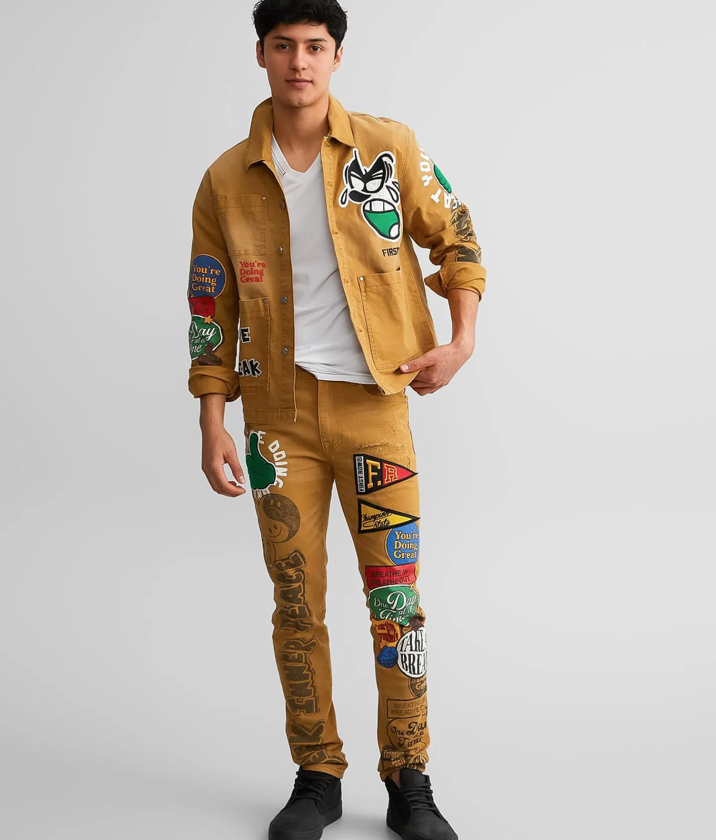 First Row® Straight Stretch Jean Wheat Clearance