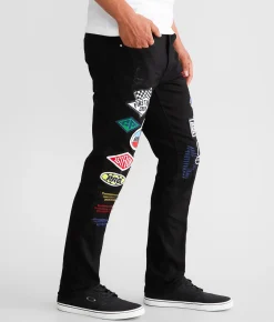 First Row® Straight Stretch Jean Black Sale