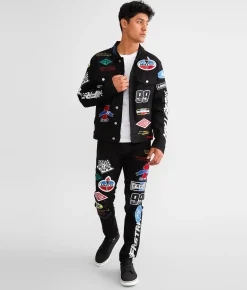 First Row® Straight Stretch Jean Black Sale