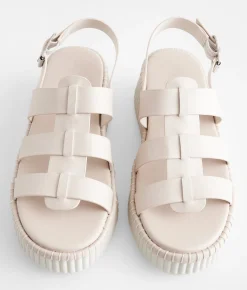 Shoes | London Rag Strappy Flatform Sandal Beige