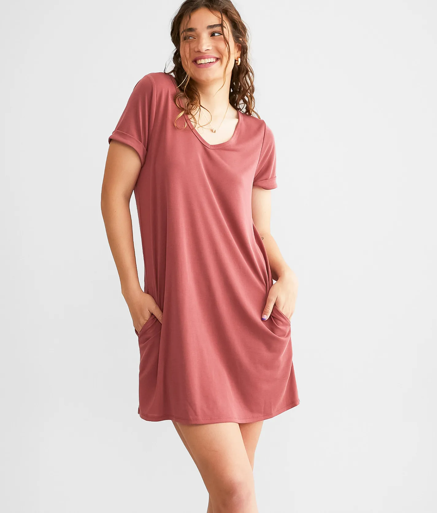 Dresses | BKE Strappy Mini Dress Brick