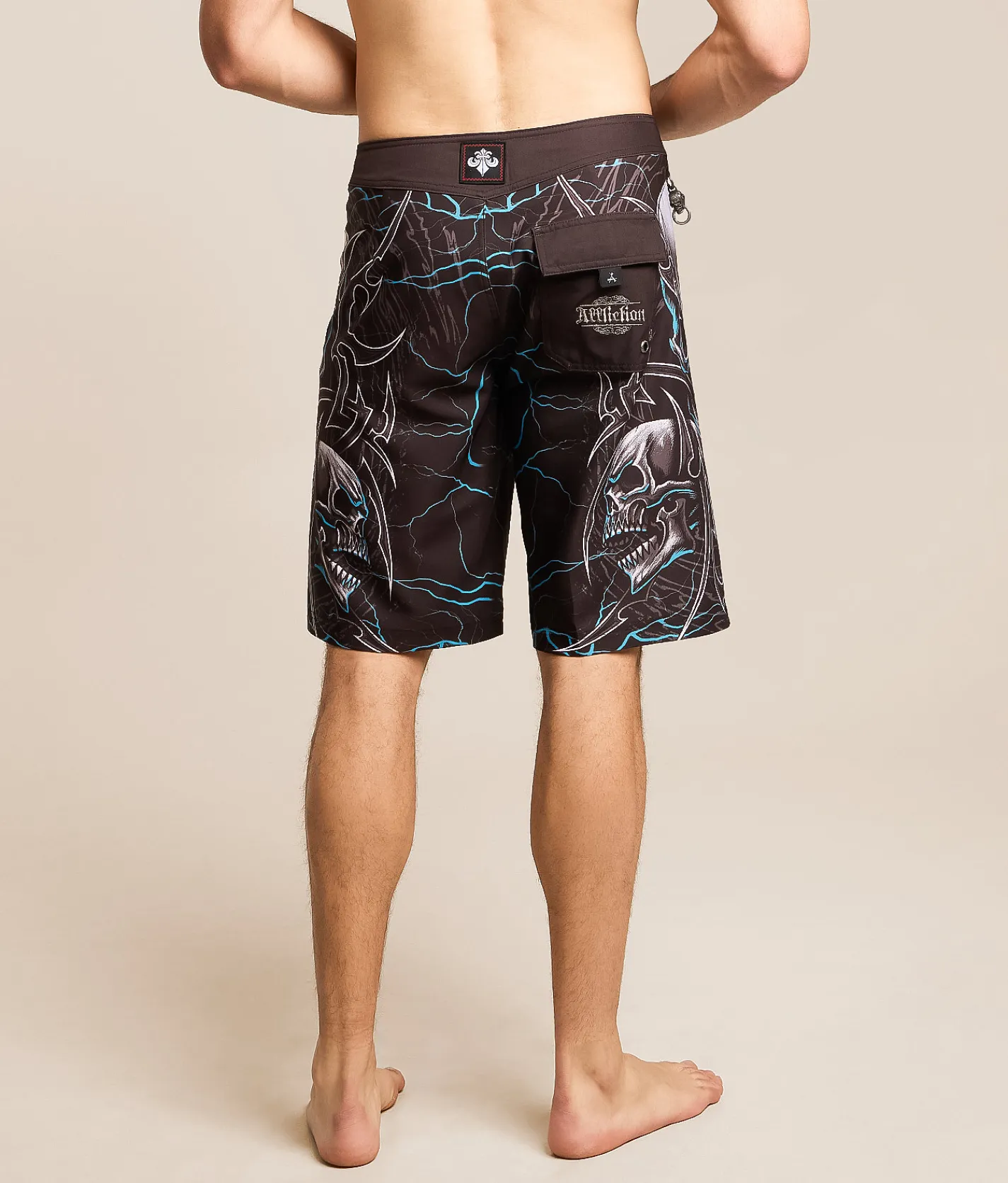 Affliction Street Savage Stretch Boardshort Black Hot
