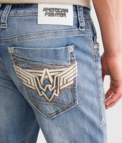 American Fighter Striker Straight Stretch Jean Branson Wash Best
