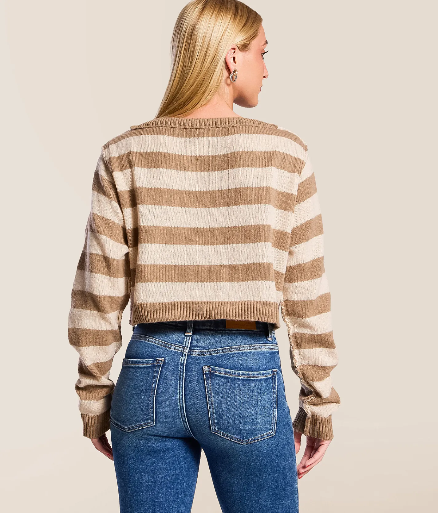 Tops | Double Zero Striped Boatneck Sweater Dark Cherry Ice Blue