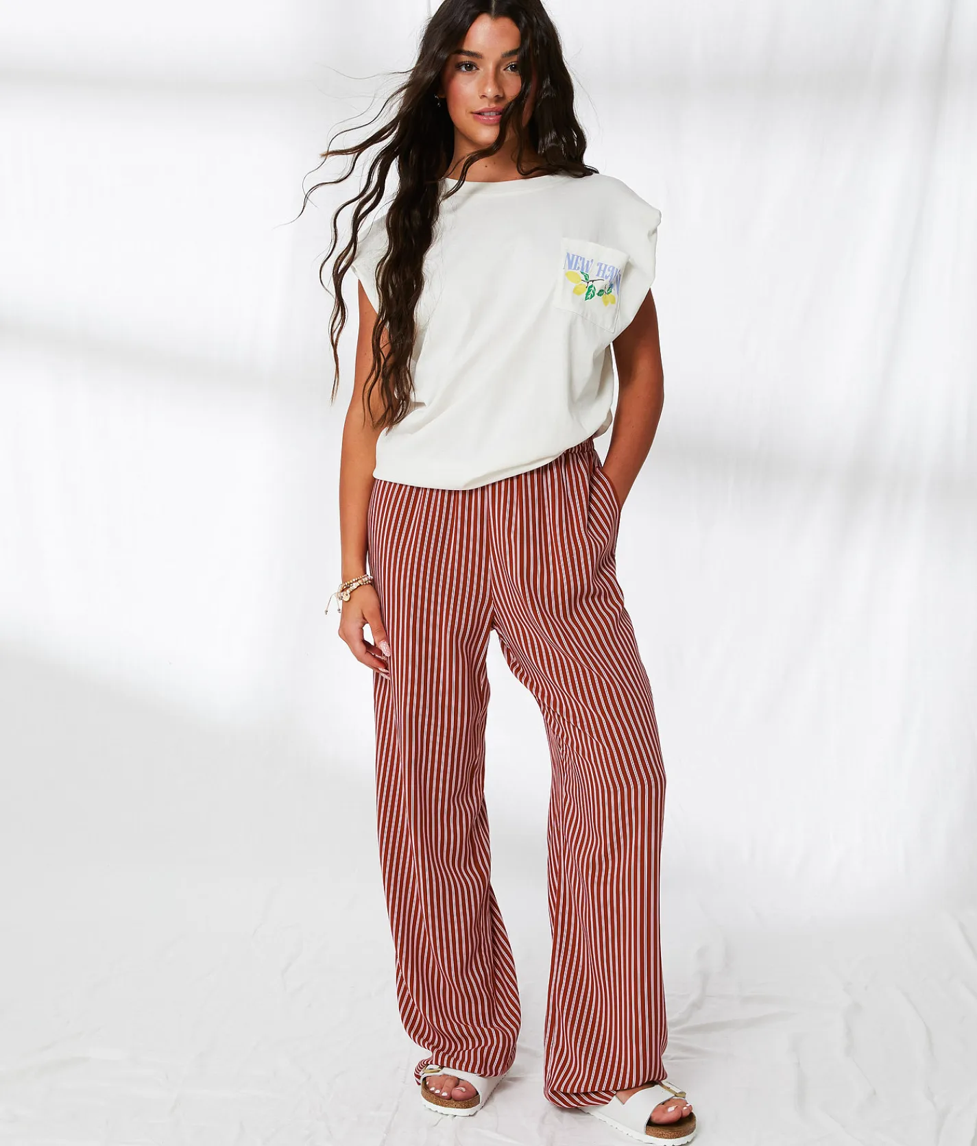 Bottoms | 33 Coastal Striped Boxer Pant Blue Stripe