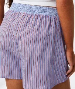 33 Coastal Striped Boxer Short Blue Red White Stripe New