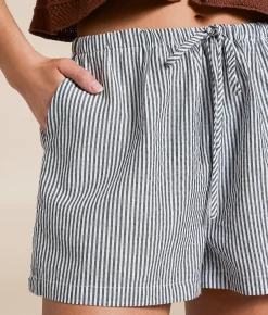 Bottoms|Shorts | Hyfve Striped Boxer Short Black White