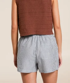 Bottoms|Shorts | Hyfve Striped Boxer Short Black White