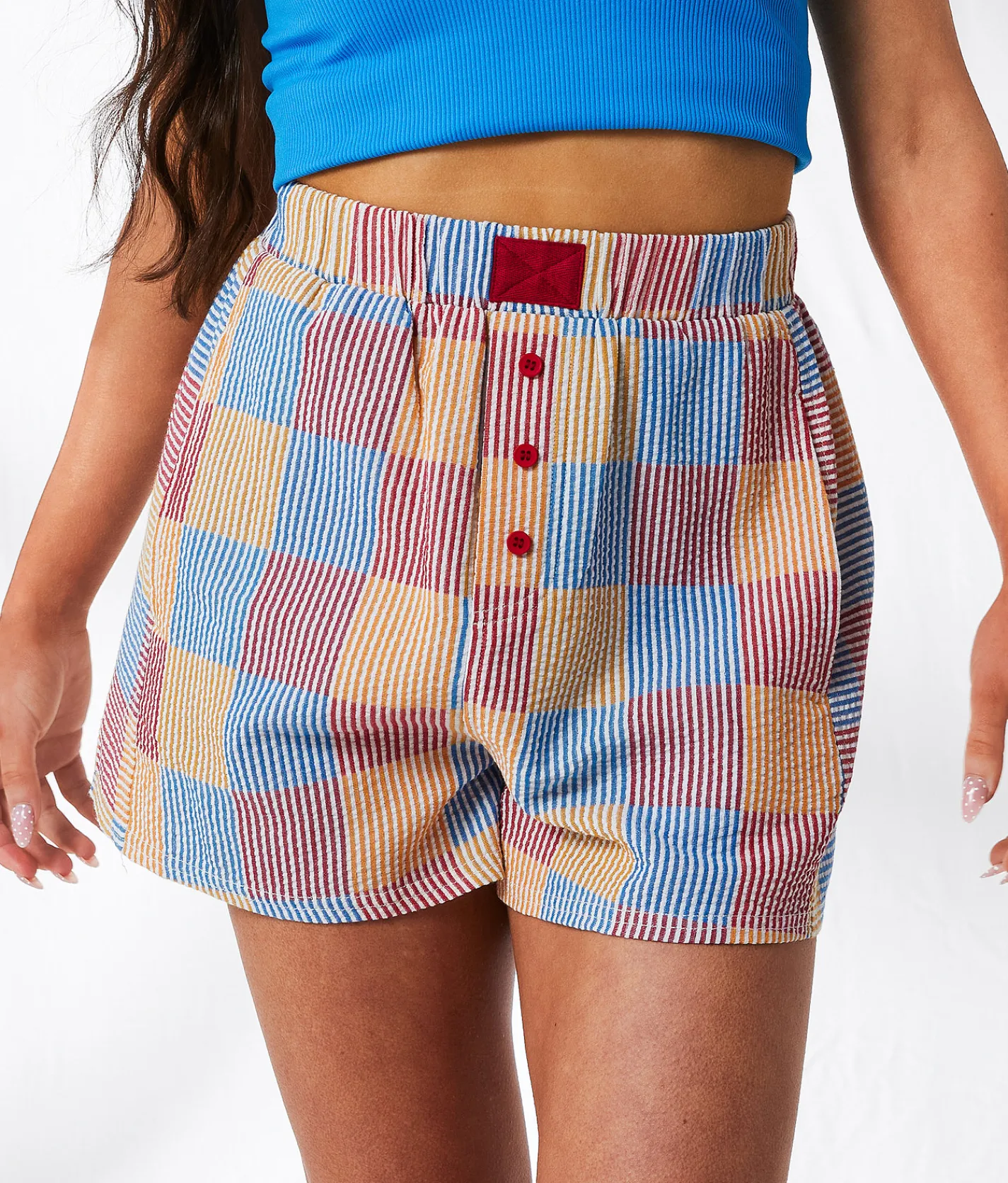 Bottoms|Shorts | 33 Coastal Striped Boxer Short Red Mix