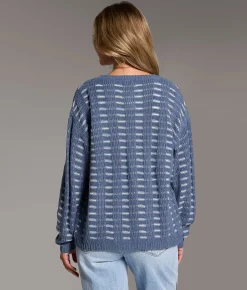 BKE Striped Cardigan Sweater Blue Online