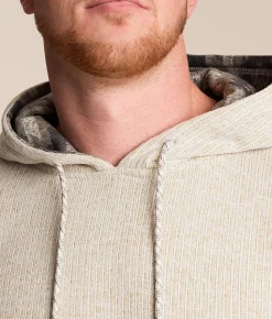 Departwest Striped Cozy Hooded Sweatshirt Oatmeal Clearance