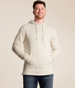 Departwest Striped Cozy Hooded Sweatshirt Oatmeal Clearance