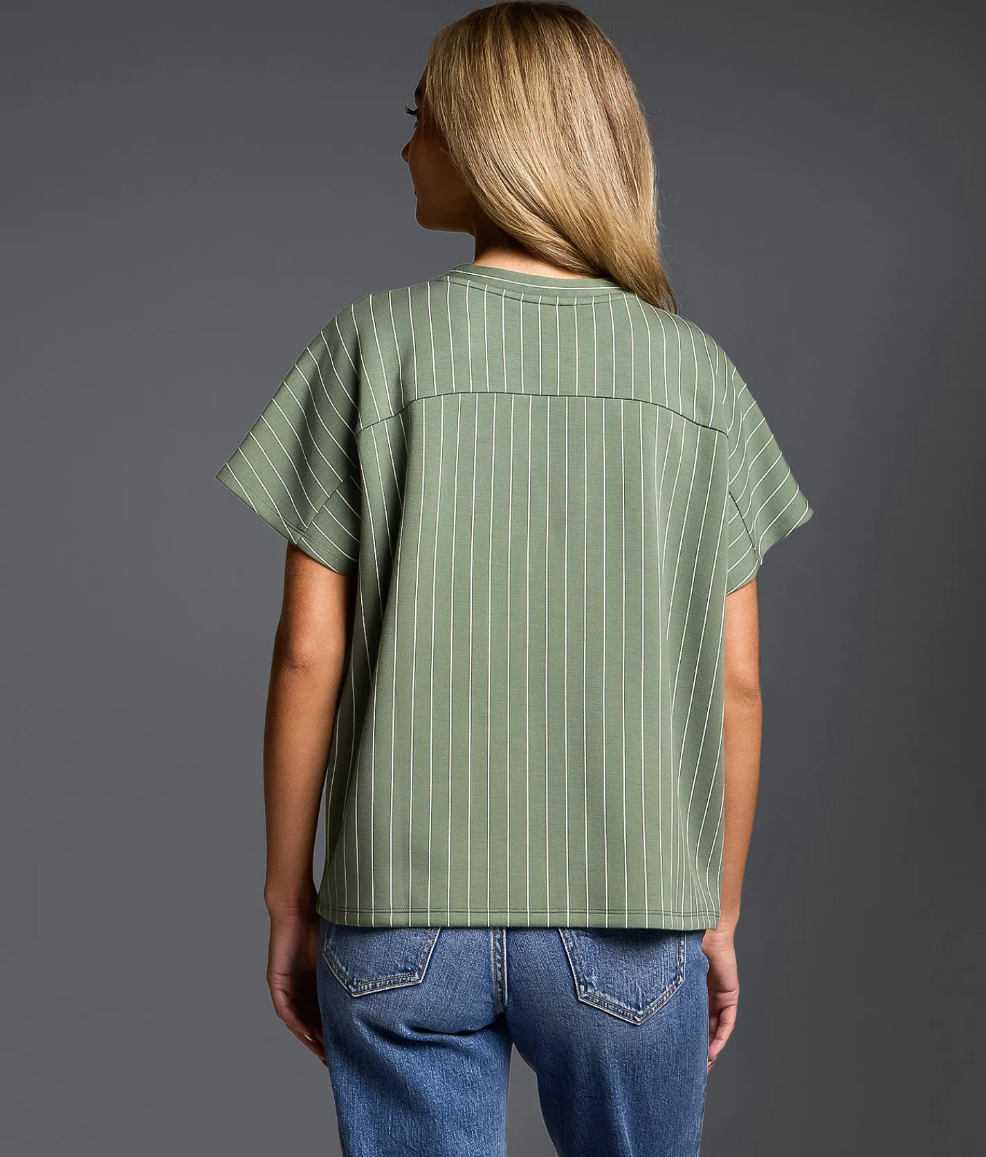 Buckle Black Striped Crew Neck Top Laurel Wreath