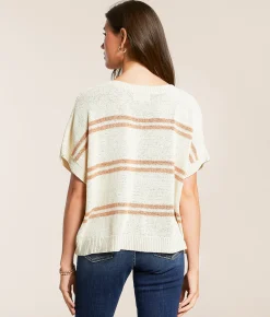 Tops | Sweet Lemon Striped Dolman Sweater Charcoal