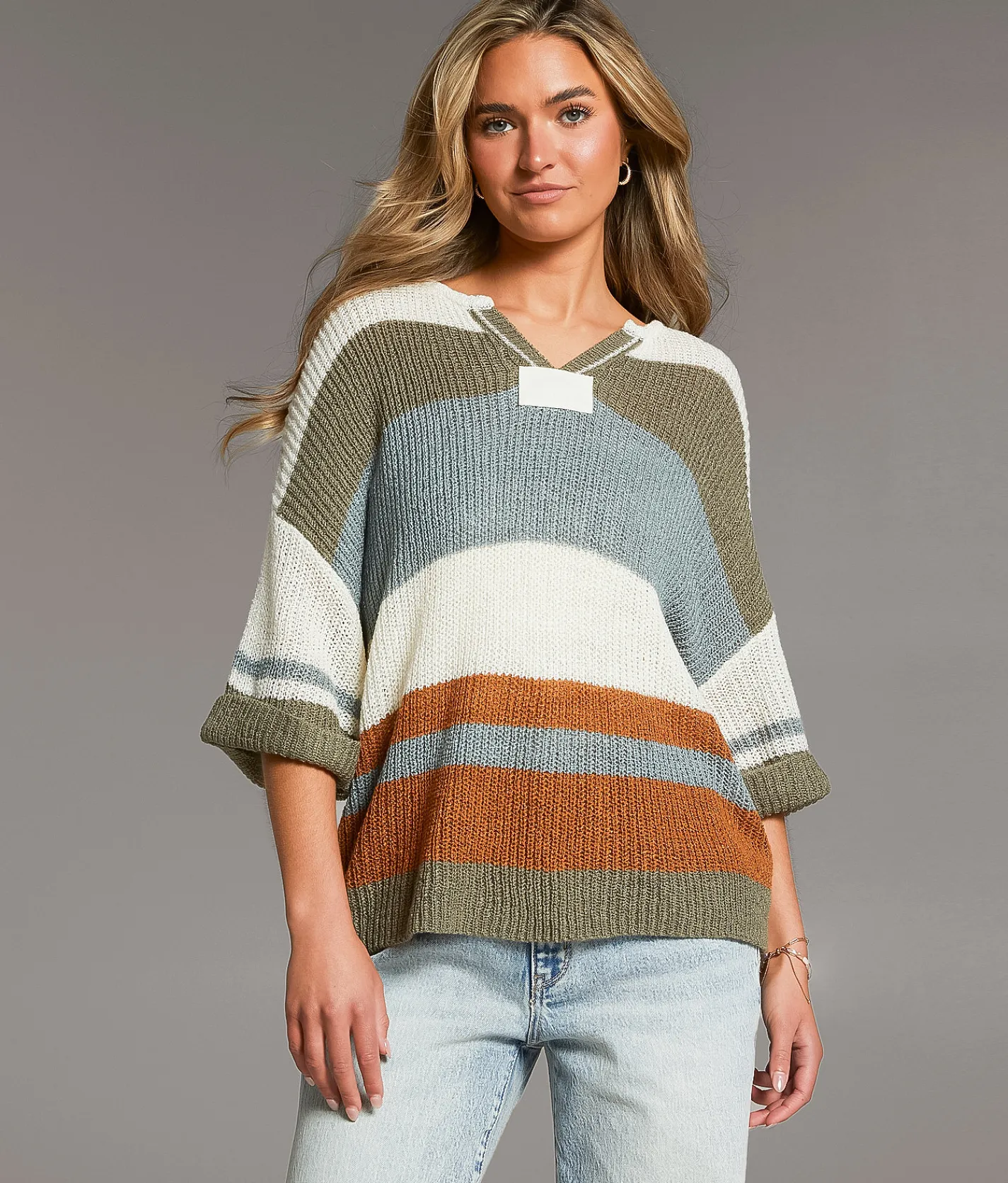 Tops | BKE Striped Dolman Sweater Assorted