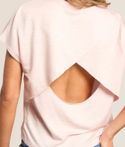 FITZ + EDDI Striped Dolman T-Shirt Cherry Blossom Online