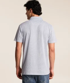 Tops | J.B. Holt Striped Performance Polo White