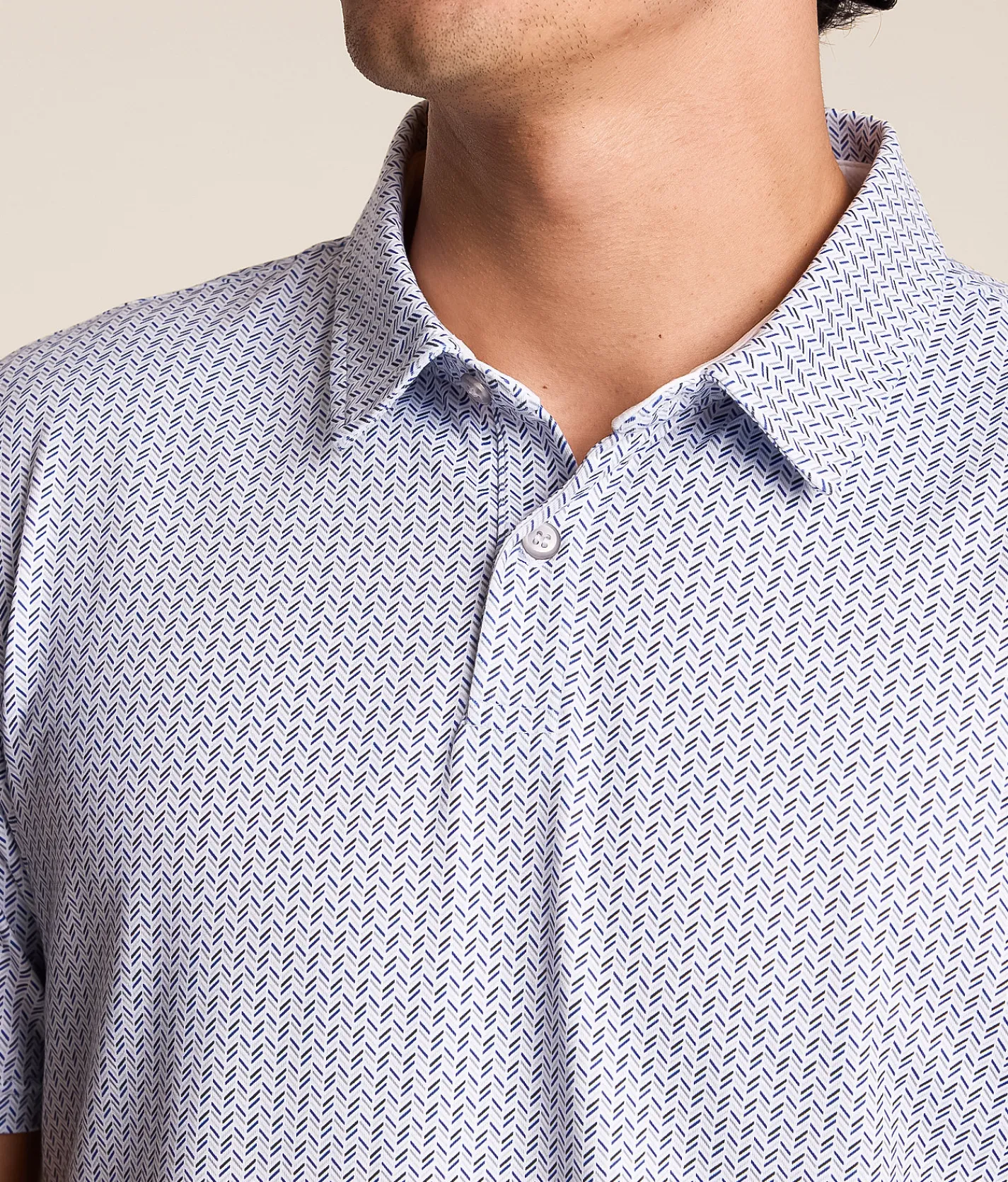 Tops | J.B. Holt Striped Performance Polo White