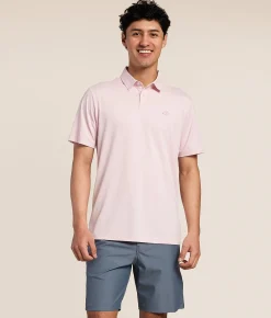 Funk Lagoon Striped Polo Pink Discount