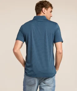 Tops | Funk Lagoon Striped Polo Navy