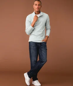 Tops | Outpost Makers Striped Quarter Zip Pullover Stormy Sea