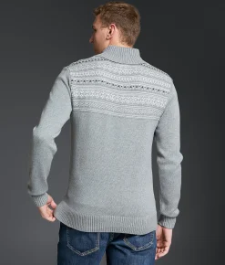 Outpost Makers Striped Shawl Sweater Grey Combo Discount