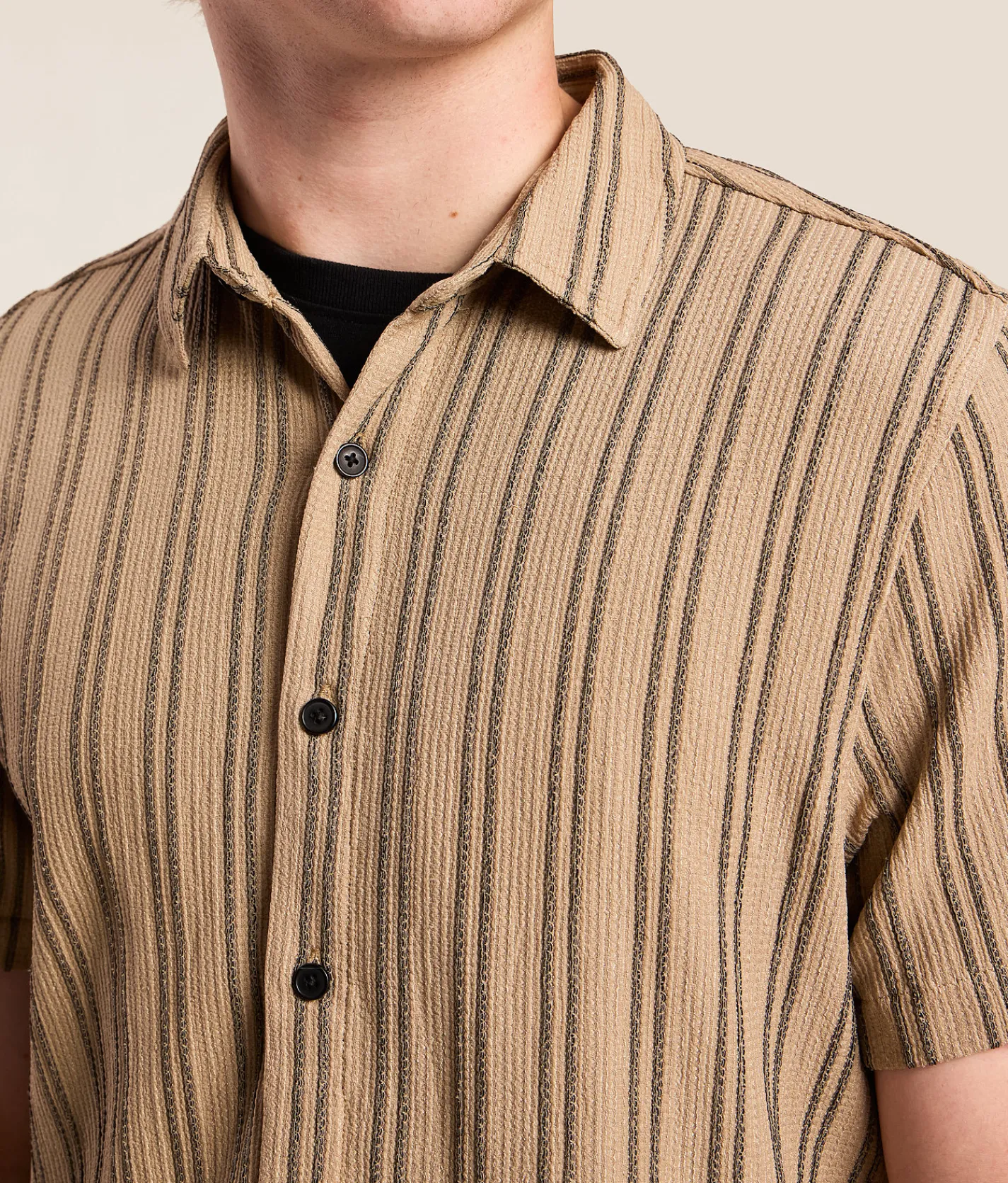 Nova Industries Striped Shirt Brown Online