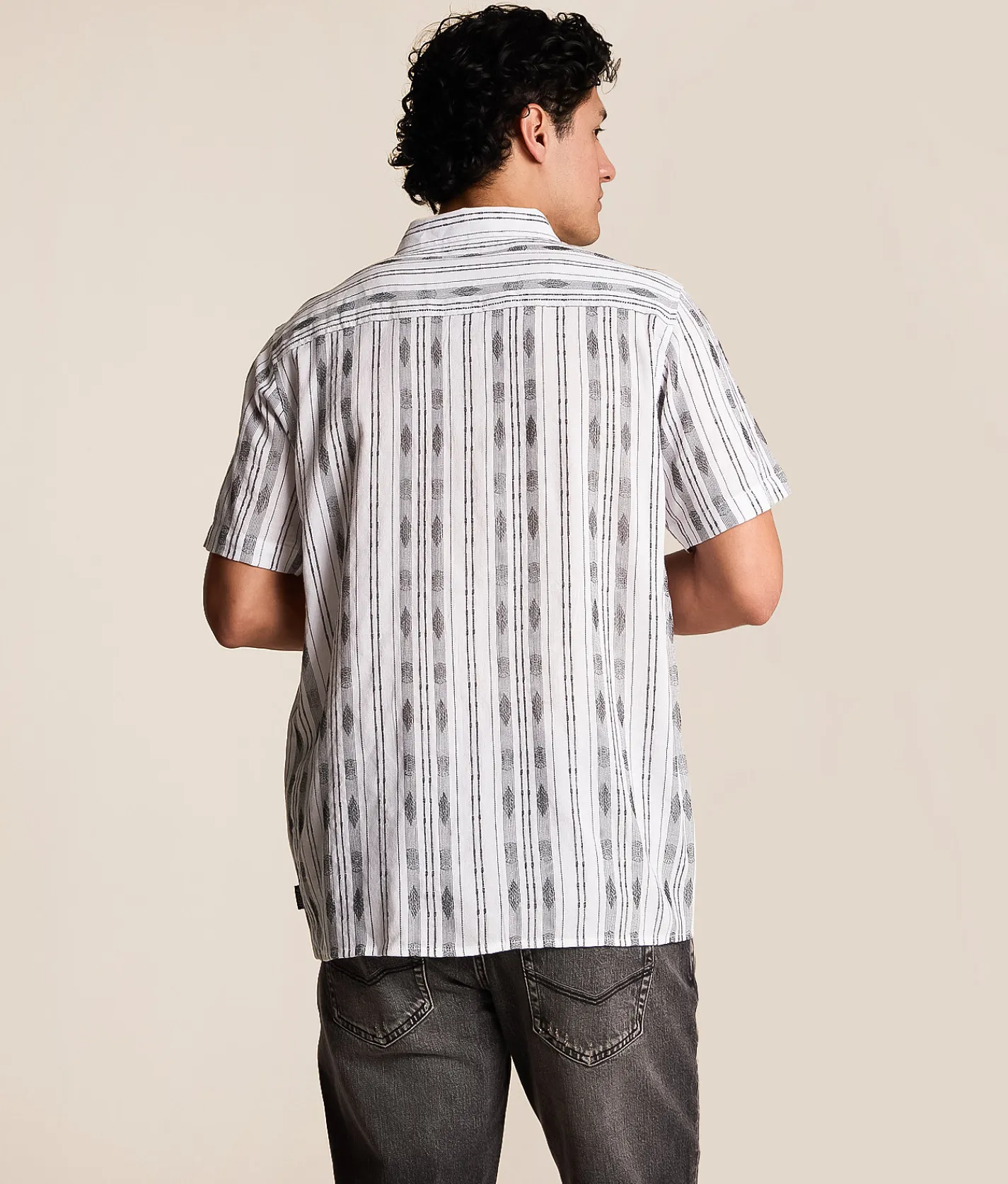 Tops | Nova Industries Striped Shirt White Black
