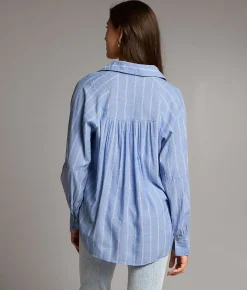 Tops | BKE Striped Shirt Brt Blue White