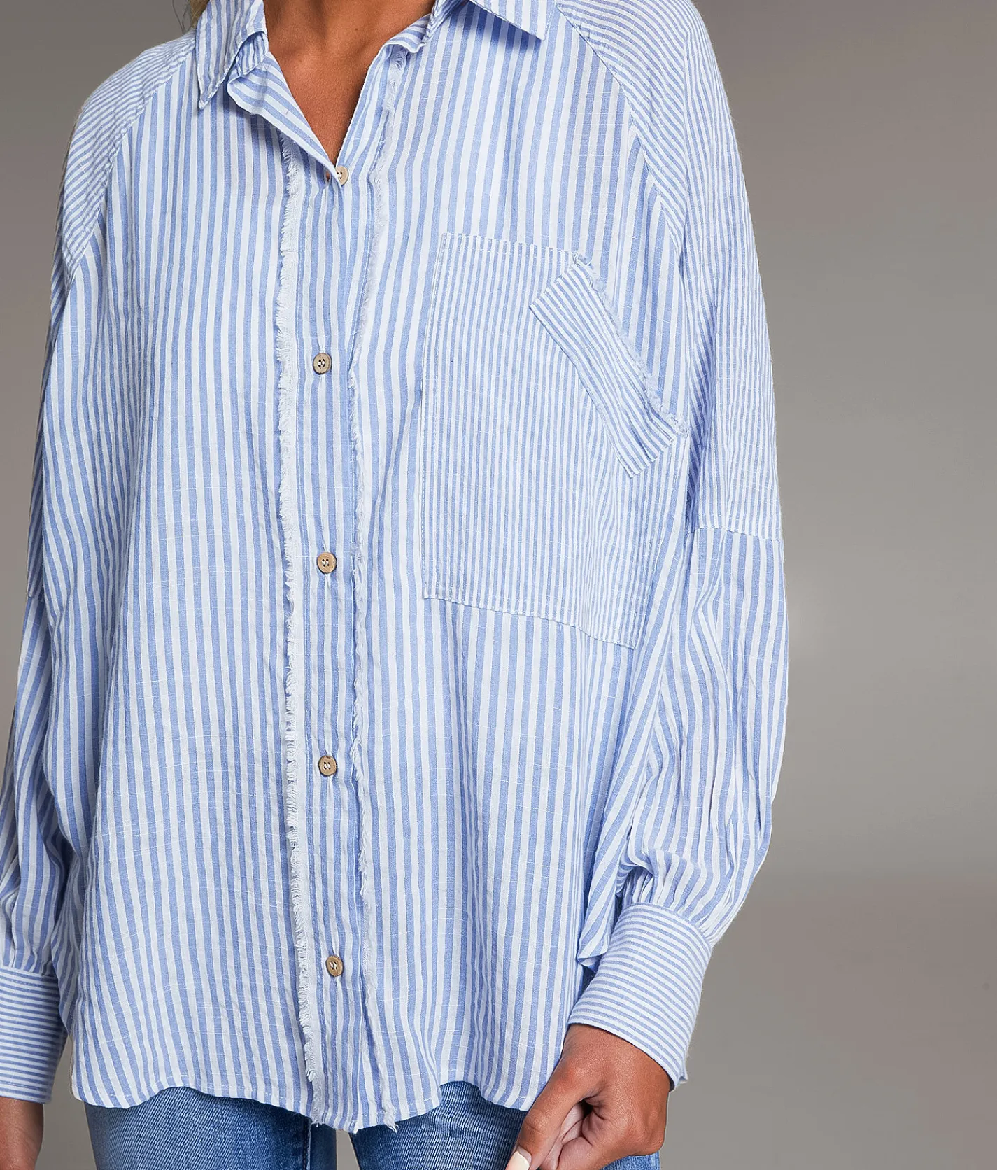 BKE Striped Shirt Blue White Hot