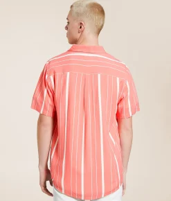 Tops | Nova Industries Striped Shirt Coral