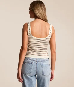 Free People Striped Simply Tank Top Canyon Sunset Combo Hot