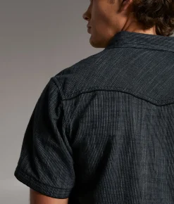 BKE Striped Standard Shirt Black Grey Best