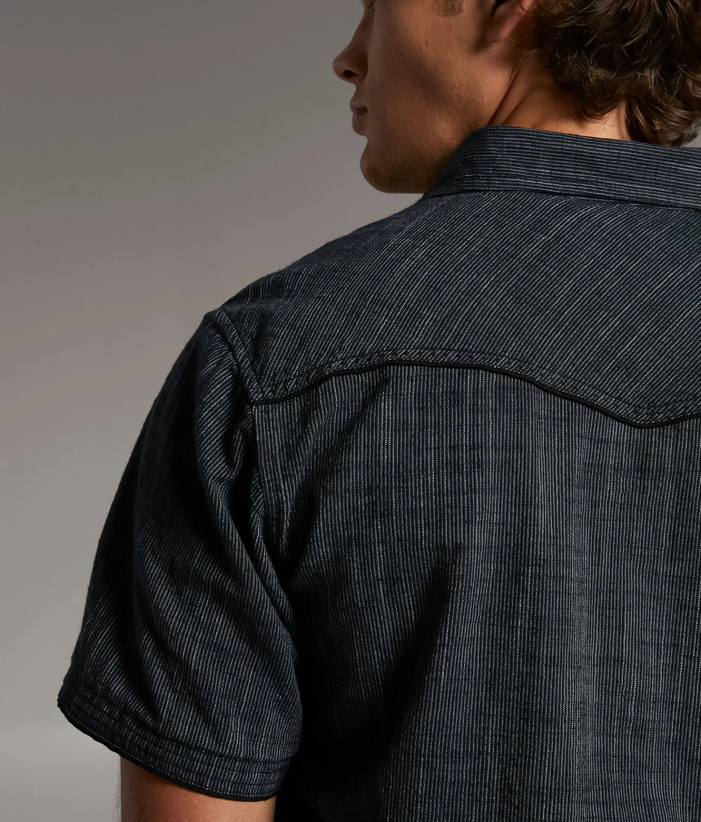 BKE Striped Standard Shirt Black Grey Best