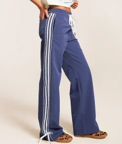 Vibrant M.I.U. Striped Stretch Track Pant Midnight Outlet