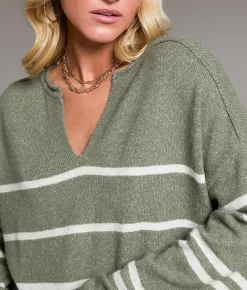 Tops | BKE Striped Sweater Vetiver