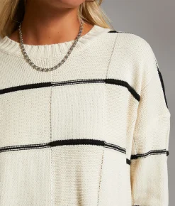 BKE Striped Sweater Apple Butter Hot
