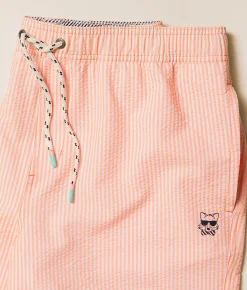 party pants Striped Swim Trunks Pastel Coral New